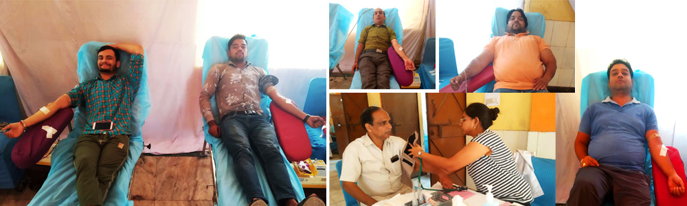 blood donation camp by sain samaj kalyan samiti chatarpur new delhi